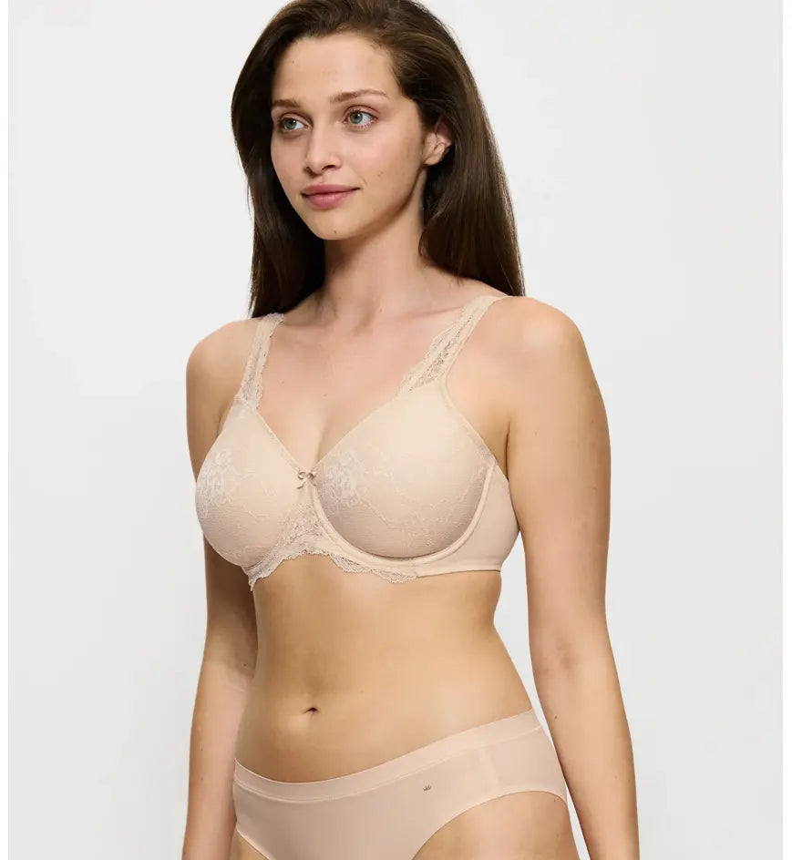 Contouring Sensation Minimiser Bra in Black & Nude