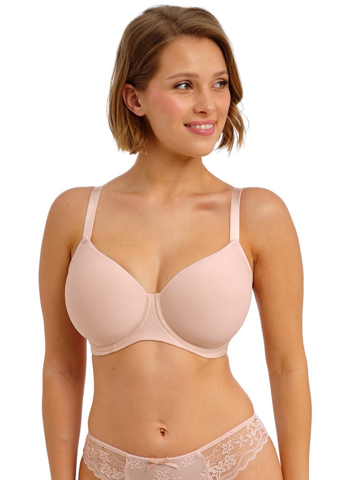 Essentially Smooth Moulded Bra in Cameo