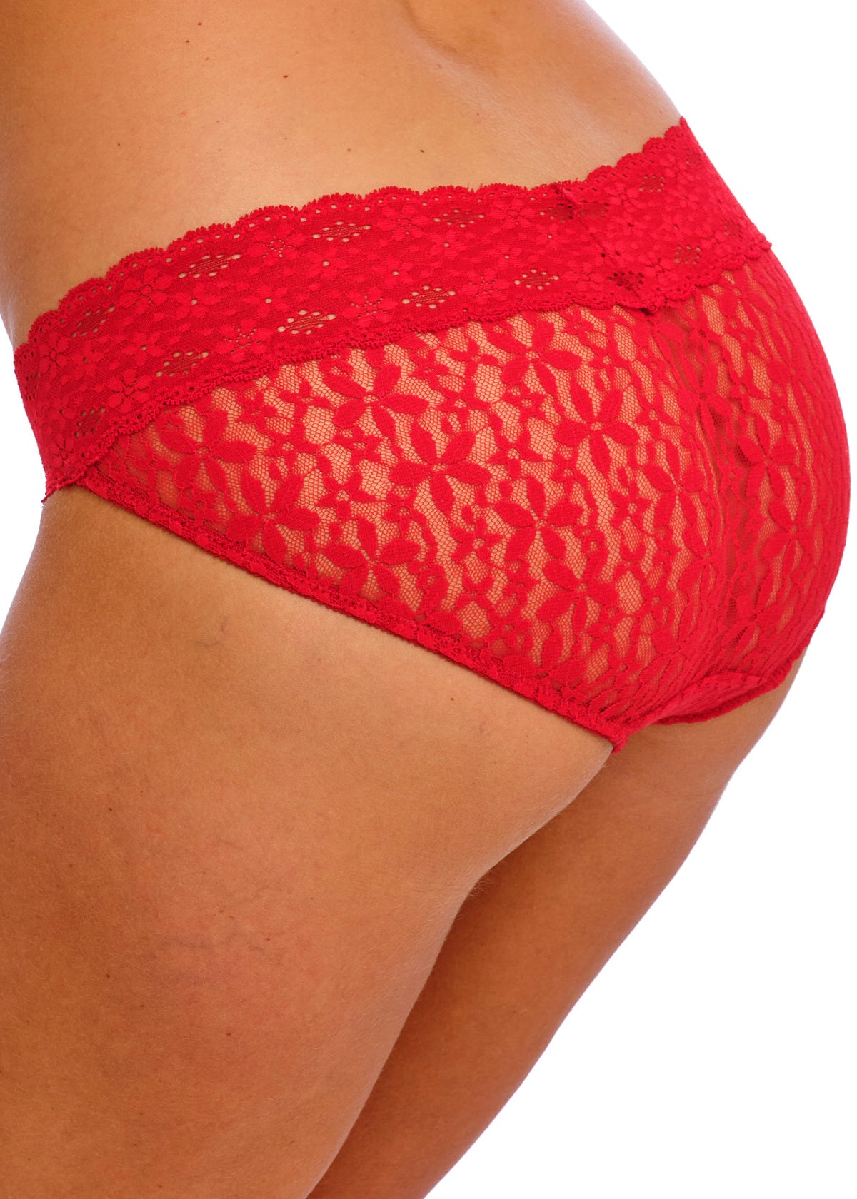 Halo Lace Bikini Brief in Equestrian Red