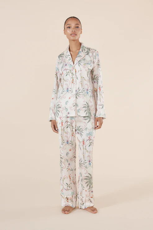 Maeve Botanical Print Satin PJ set