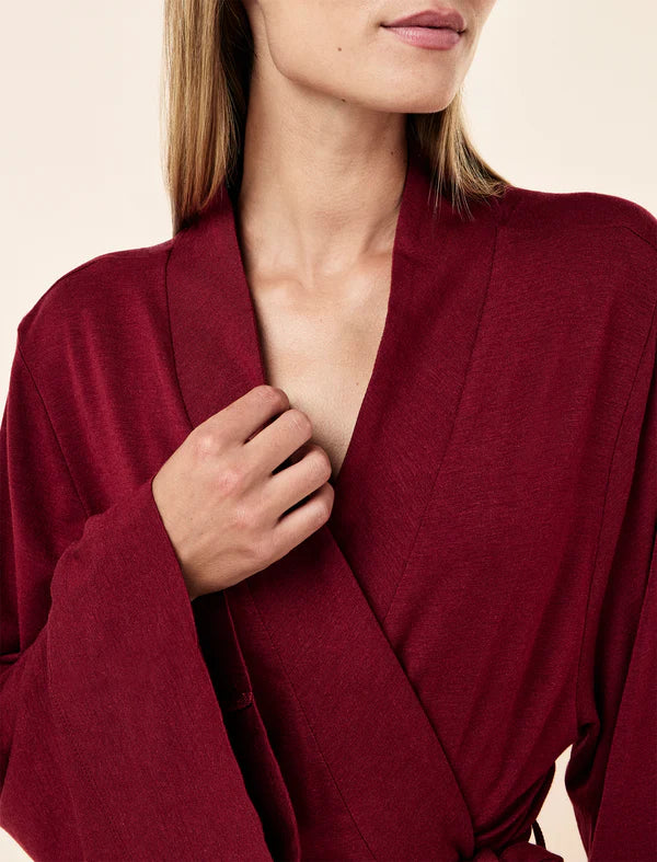 Kate Modal Soft Maxi Robe in Ruby