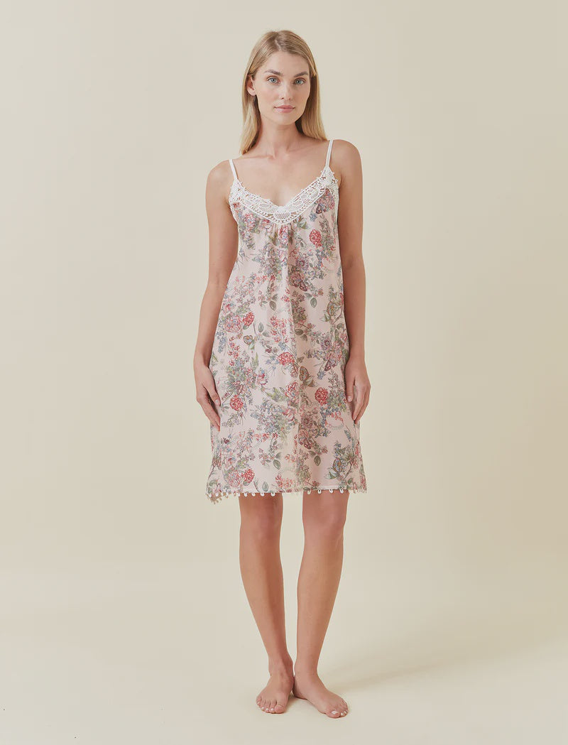 Layla Lace Front Midi Nightie