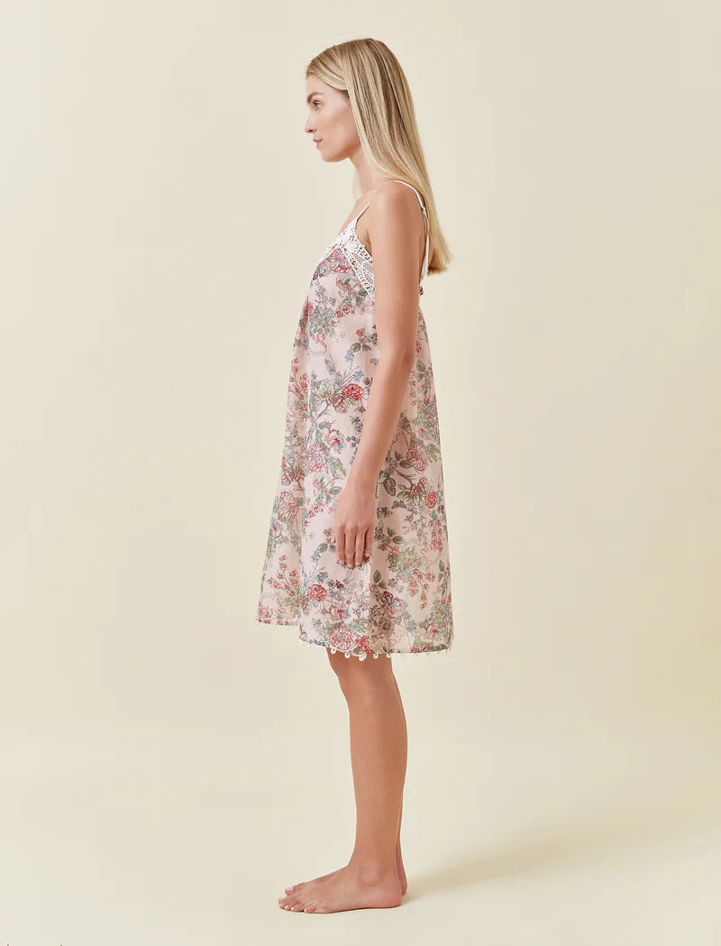 Layla Lace Front Midi Nightie