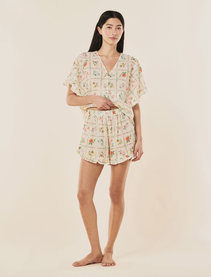 Evie Frill Boxer Short in Sugar Swizzle