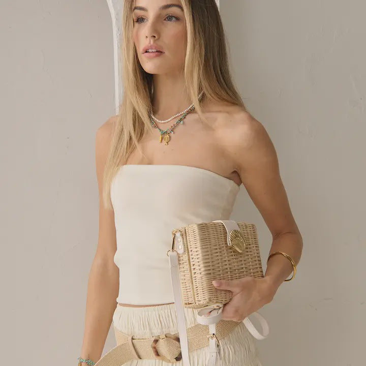 Lucinda Straw Box Bag