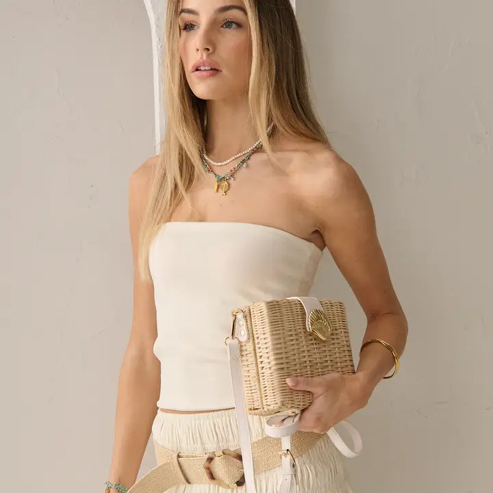 Lucinda Straw Box Bag