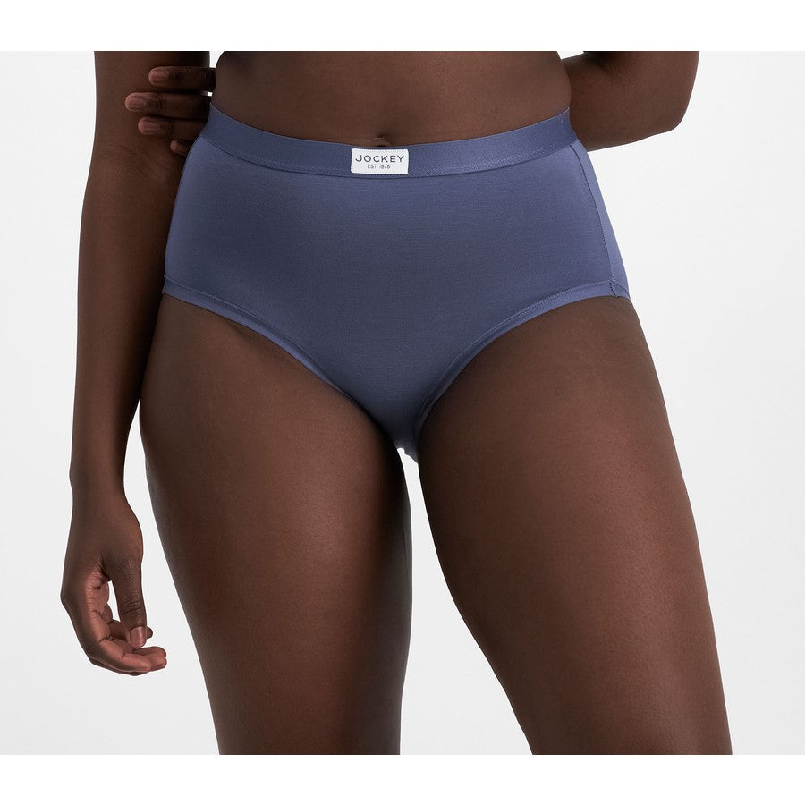 Jockey Women's Comfort Classics Bamboo Full Brief 2 Pack Blue