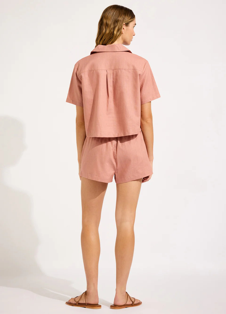 Palermo Tie Front Shirt in Mocha