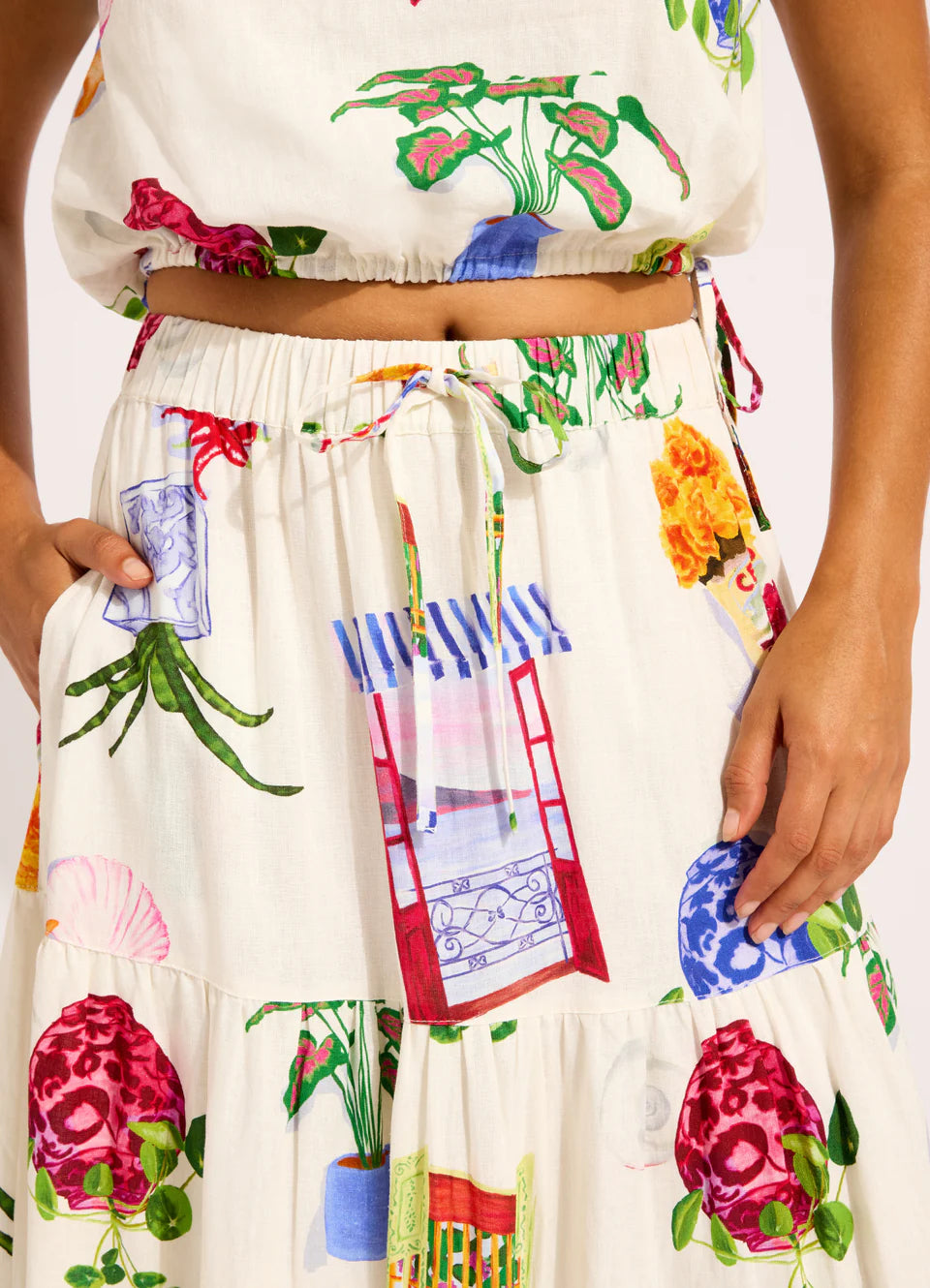 La Boca Tiered Maxi Skirt