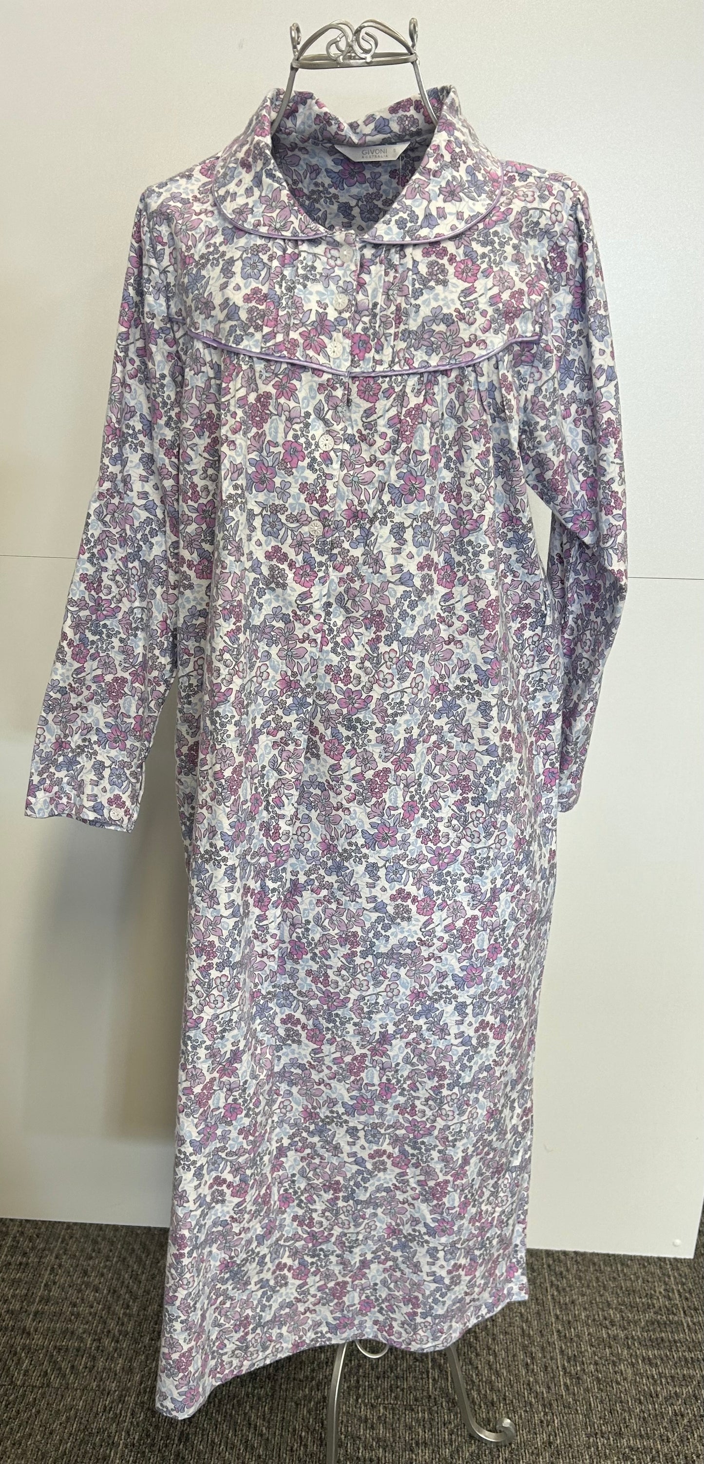 Gigi Multi Floral Long Nightie with yoke