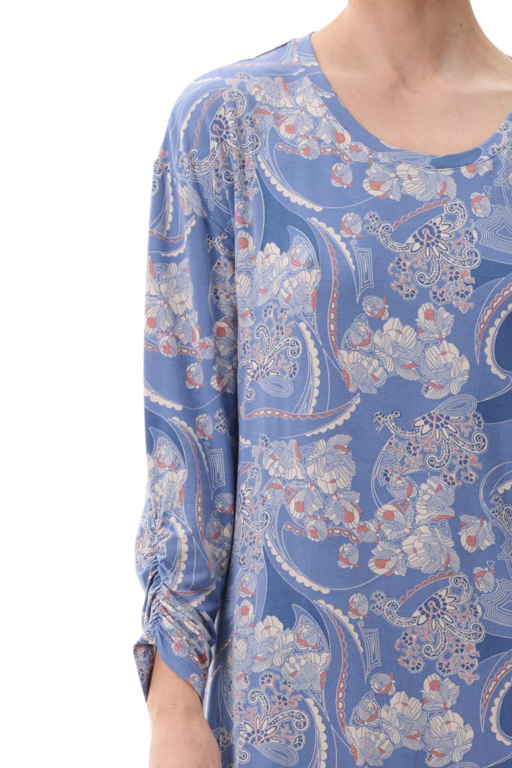 Dana Short Nightie with Shirred Sleeve