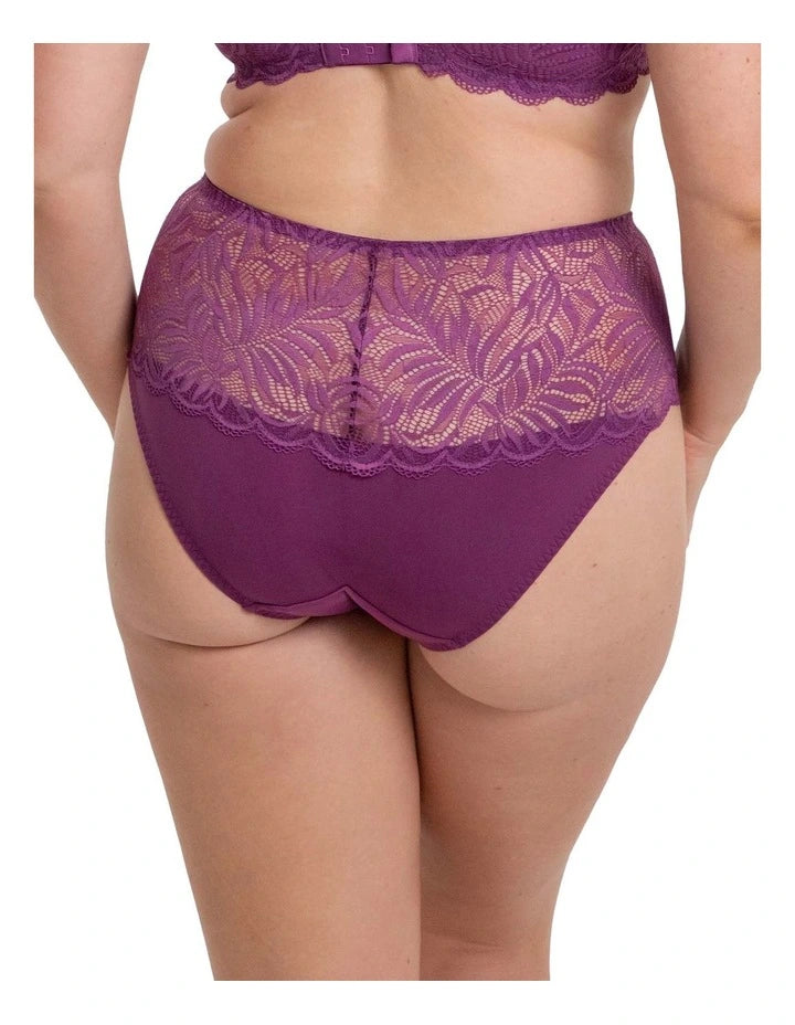 Essential Lace Maxi Brief in Flower Purple