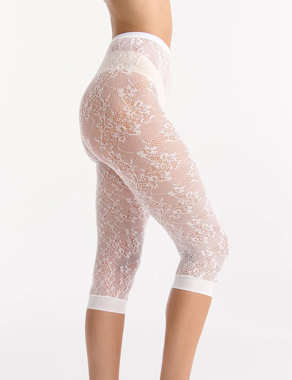 Lace Net Capri - White One Size
