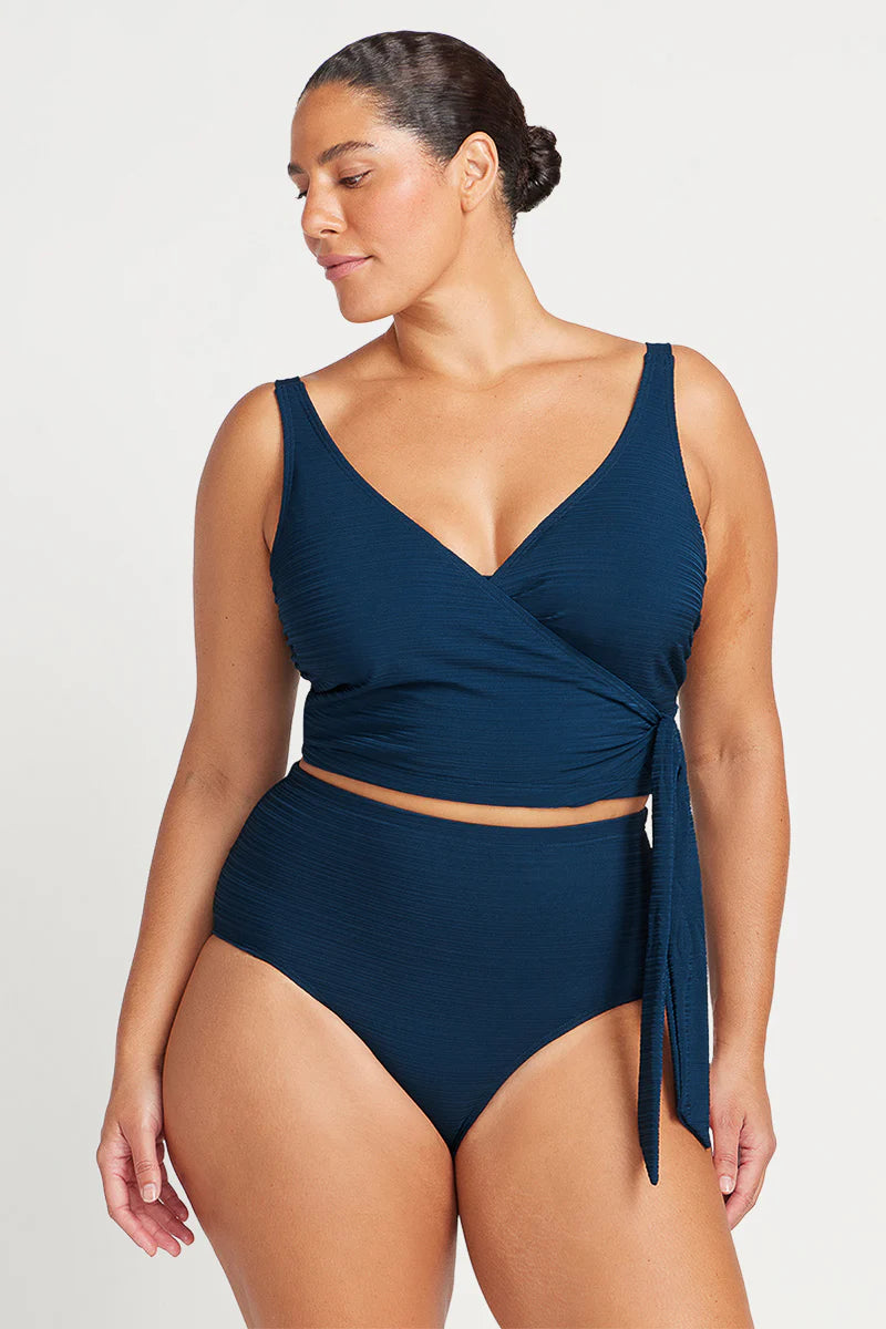 Aria Hayes Underwire Bikini Top in Navy
