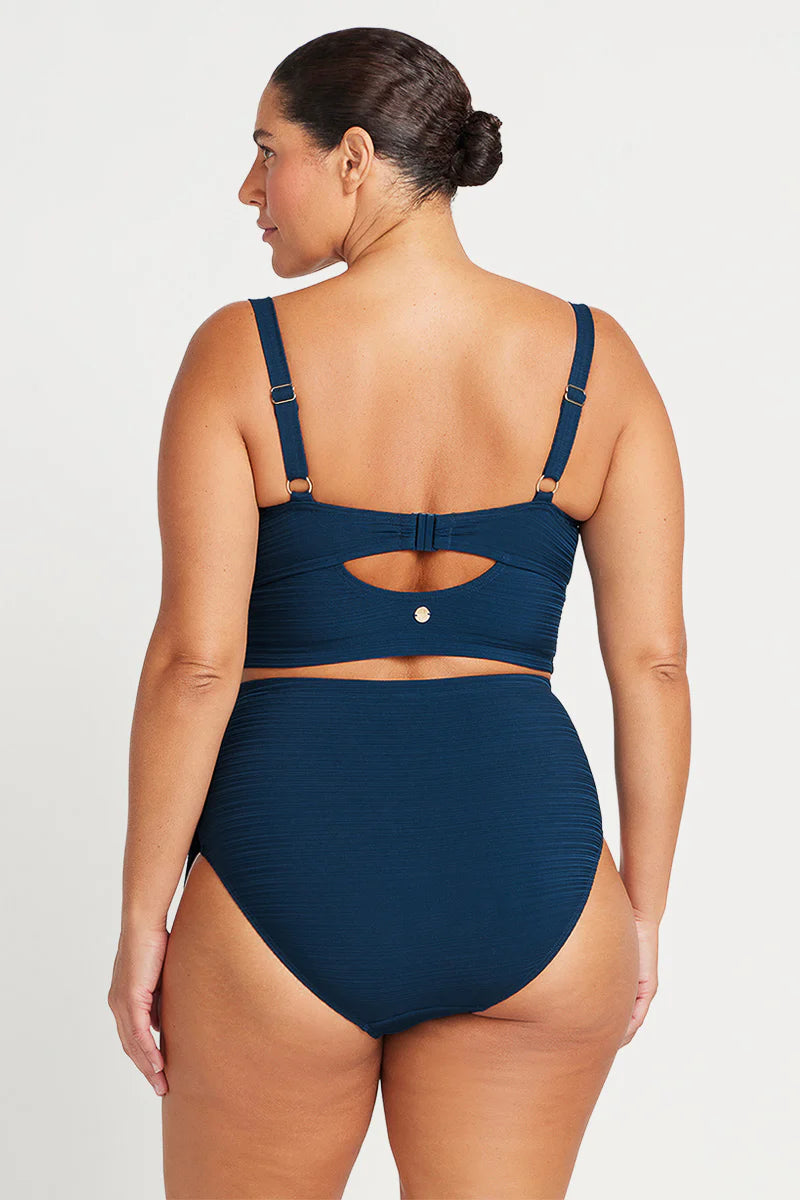 Aria Hayes Underwire Bikini Top in Navy