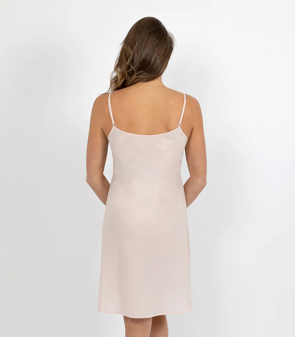 Cotton Voile Reversible Chemise in Nude