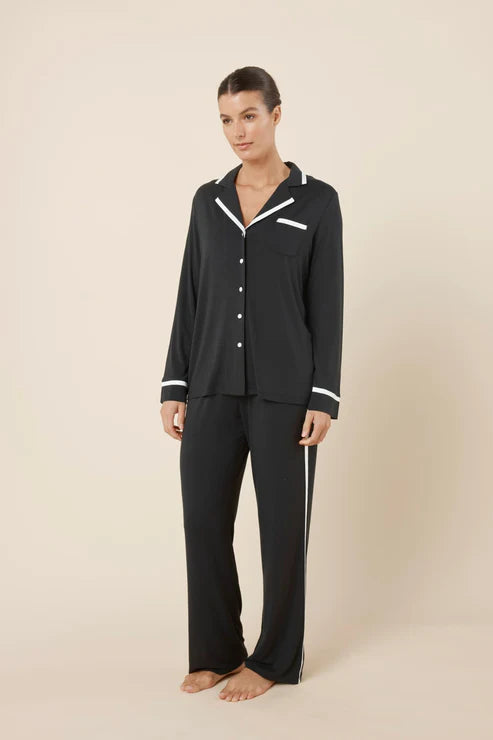 Grace Bamboo PJ Set in Black