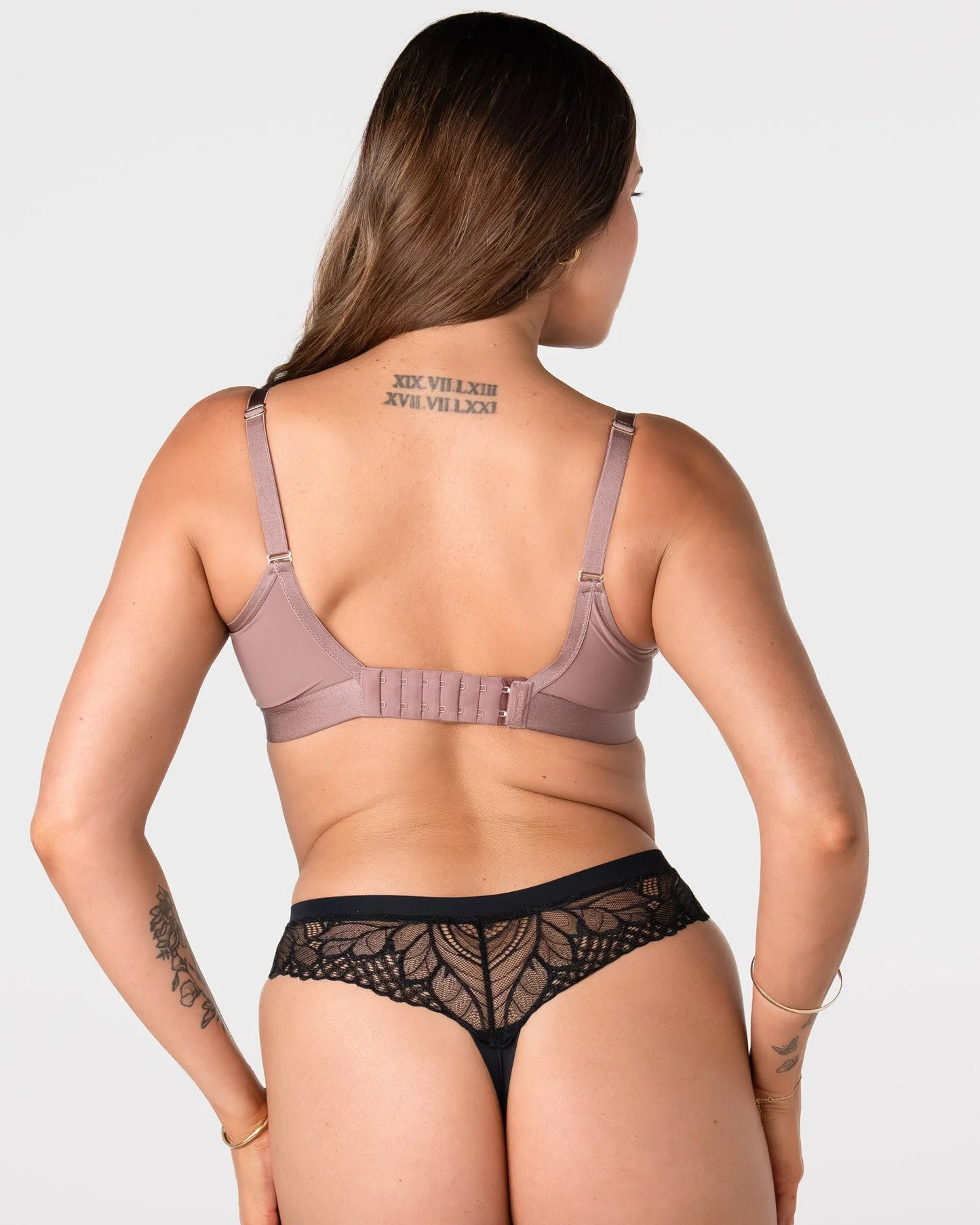 Flawless Full Cup Plunge Nursing Bra in Rose Dust