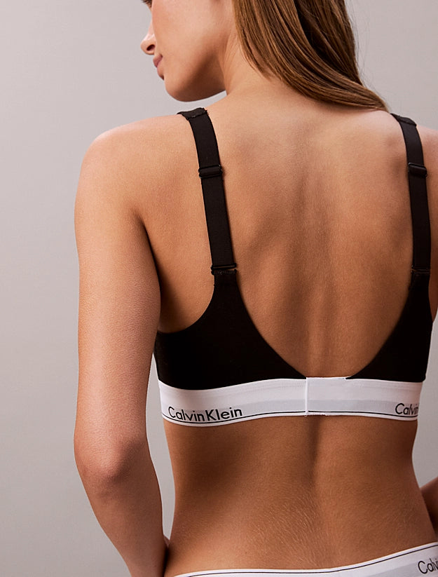 Icon Cotton Modal Lift Bralette in Black