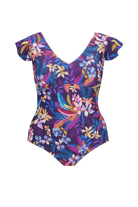 Majorca V Neck Frill One Piece