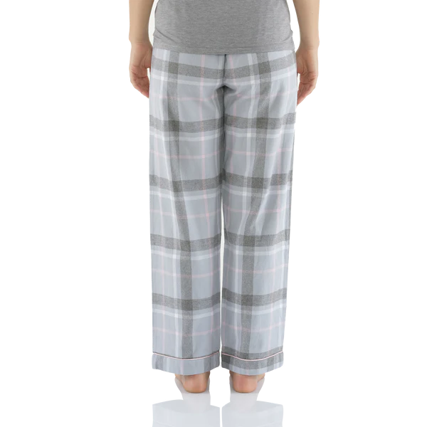 Moss Check Flannelette Cotton Pyjama Pant