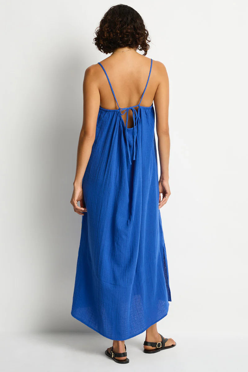 Sunset Tie Back Sundress in Sunset Amalfi Blue