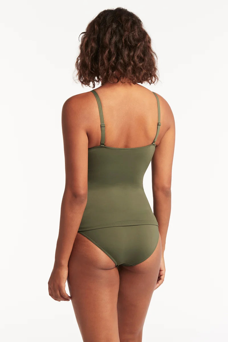 Essentials Edit Cross Front Tankini