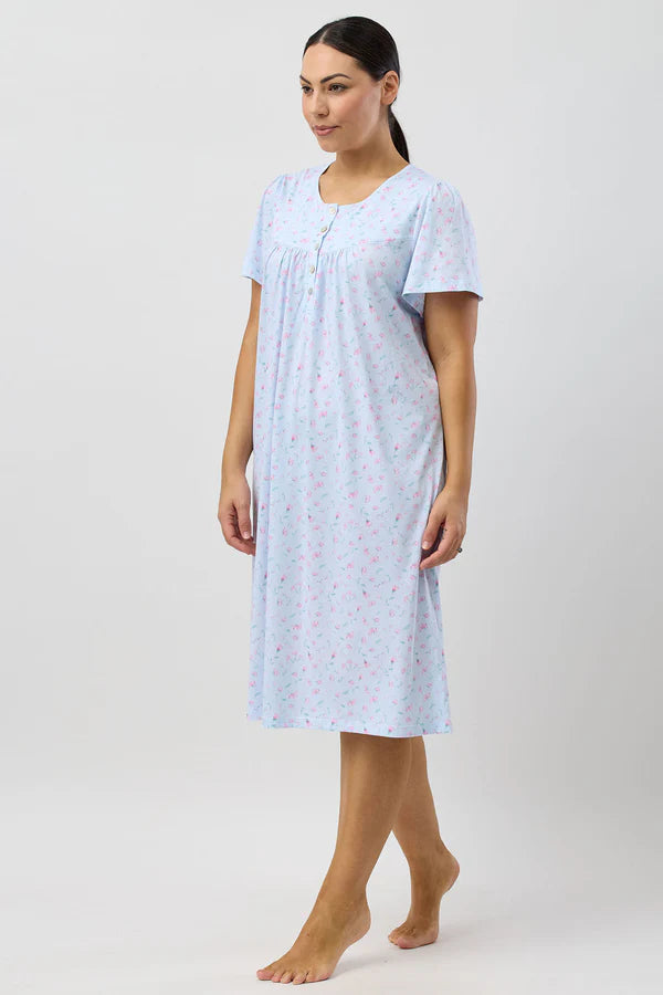 Peony Nightie in Blue
