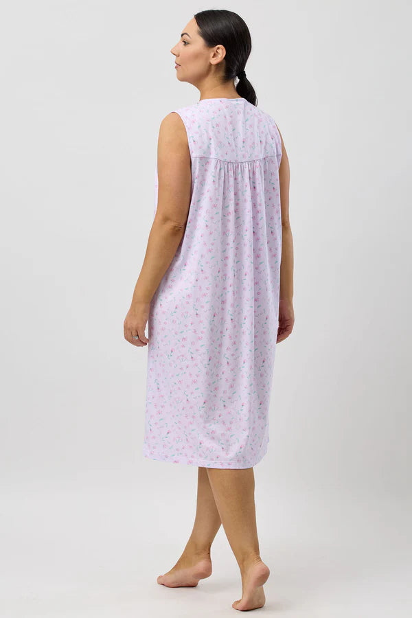 Peony Sleeveless Nightie in Pink