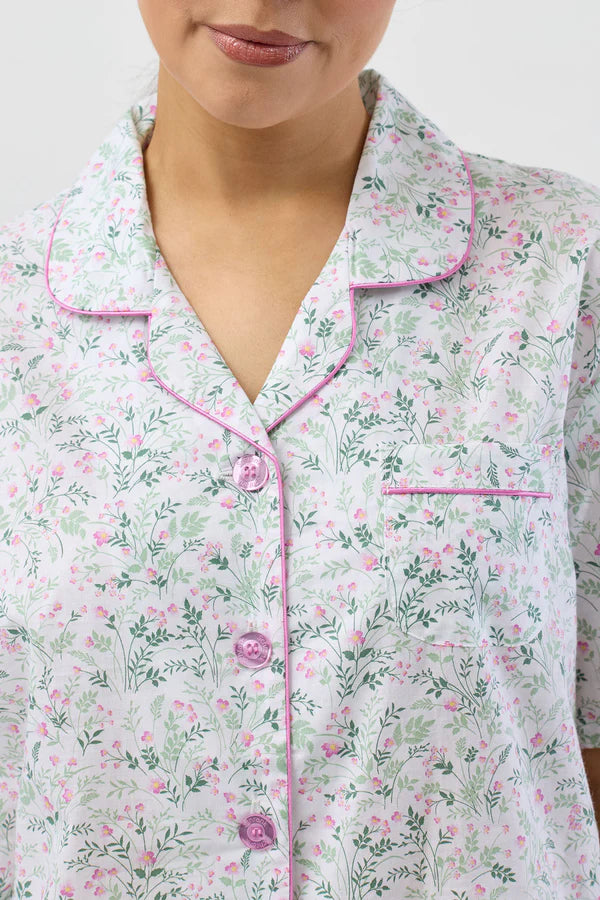 Pansies Short PJ Set in Pink