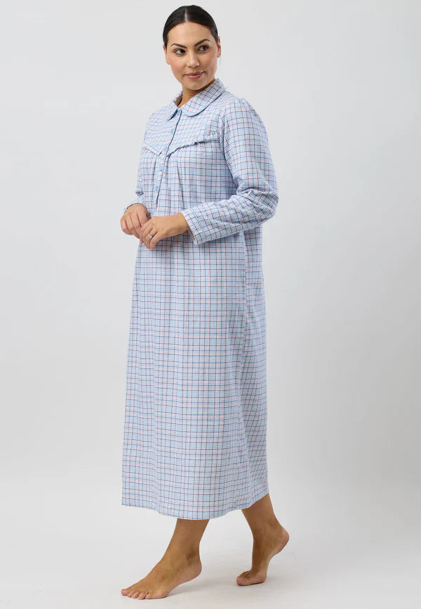 SCHRANK HOUNDSTOOTH COLLAR NIGHTIE PINK