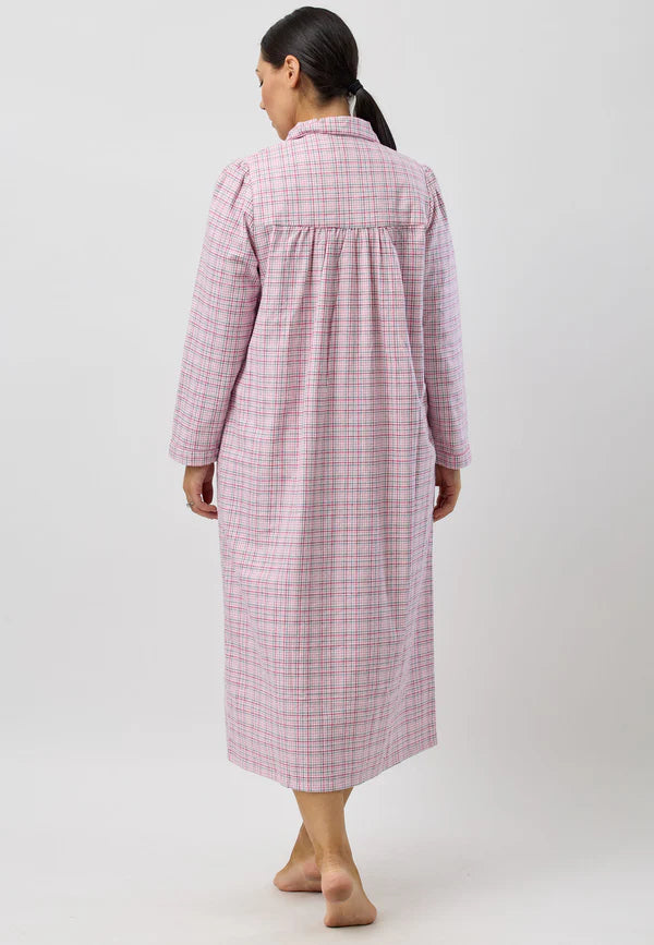 SCHRANK HOUNDSTOOTH COLLAR NIGHTIE PINK