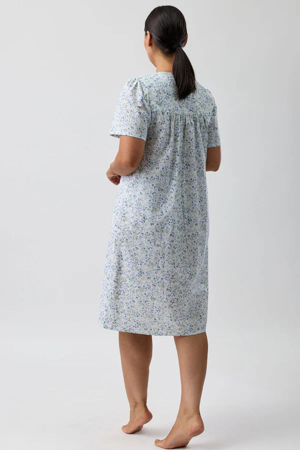 Pansies Nightie in Blue