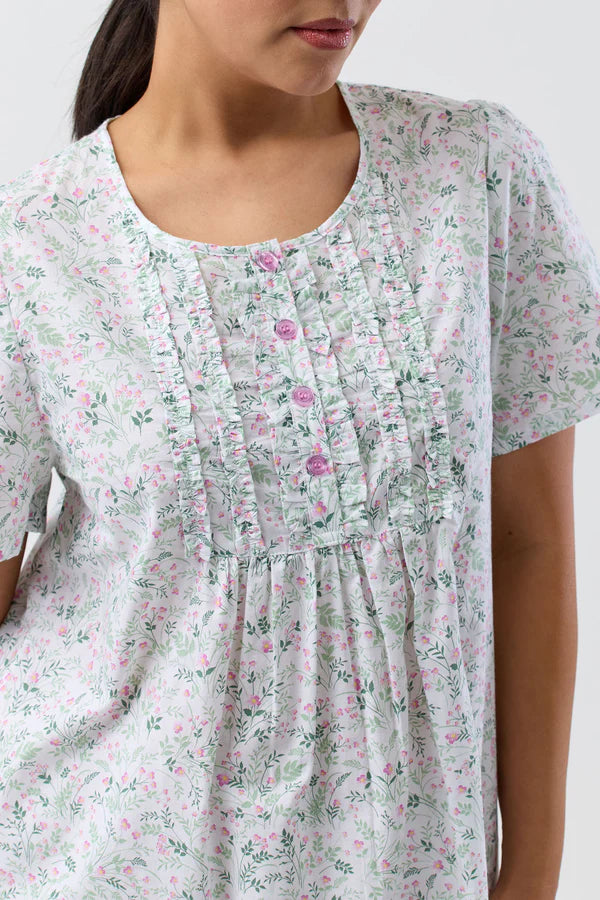 Pansies Nightie in Pink