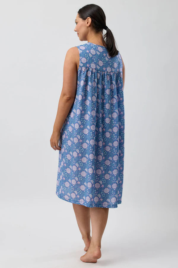 Boho Sleeveless Nightie in Denim