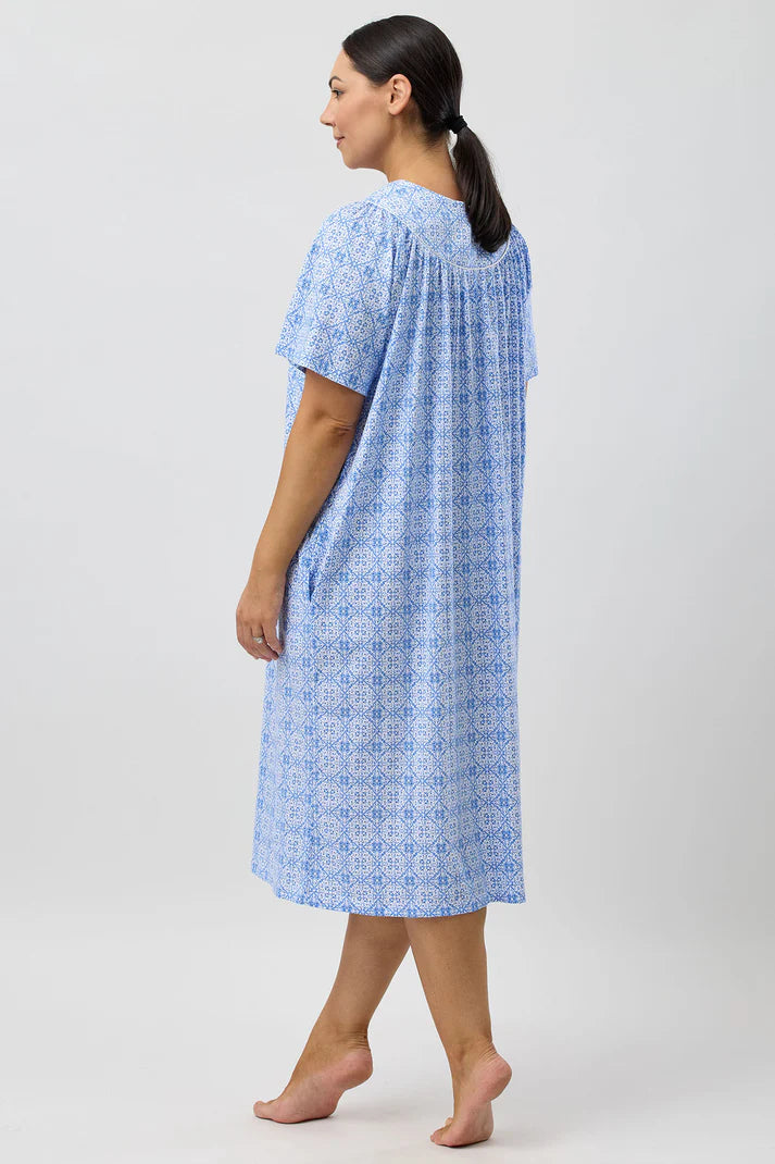 Baroque Brunch Coat in Indigo