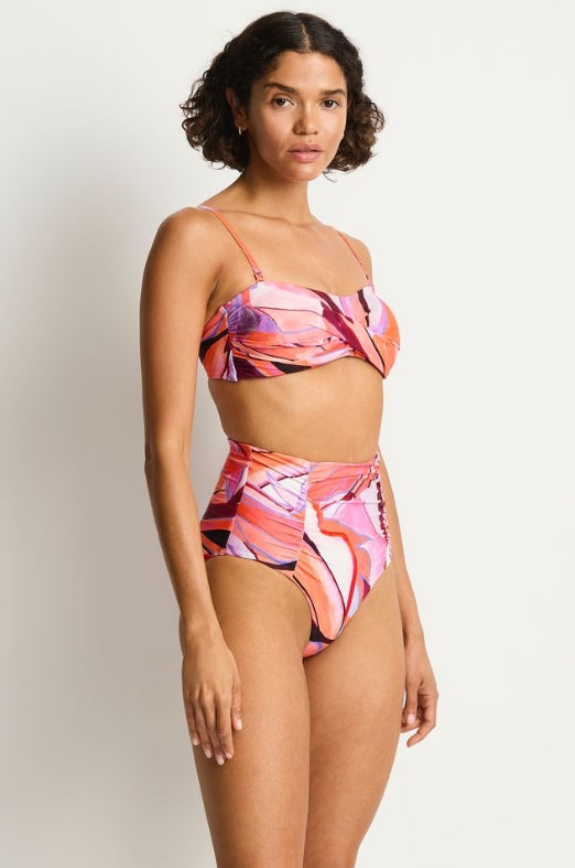 Neon Wave Super High Waist Gathered Pant