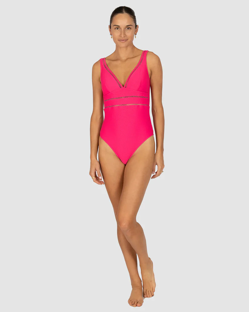 Rococco Longline One piece Swimsuit in Dragonfruit