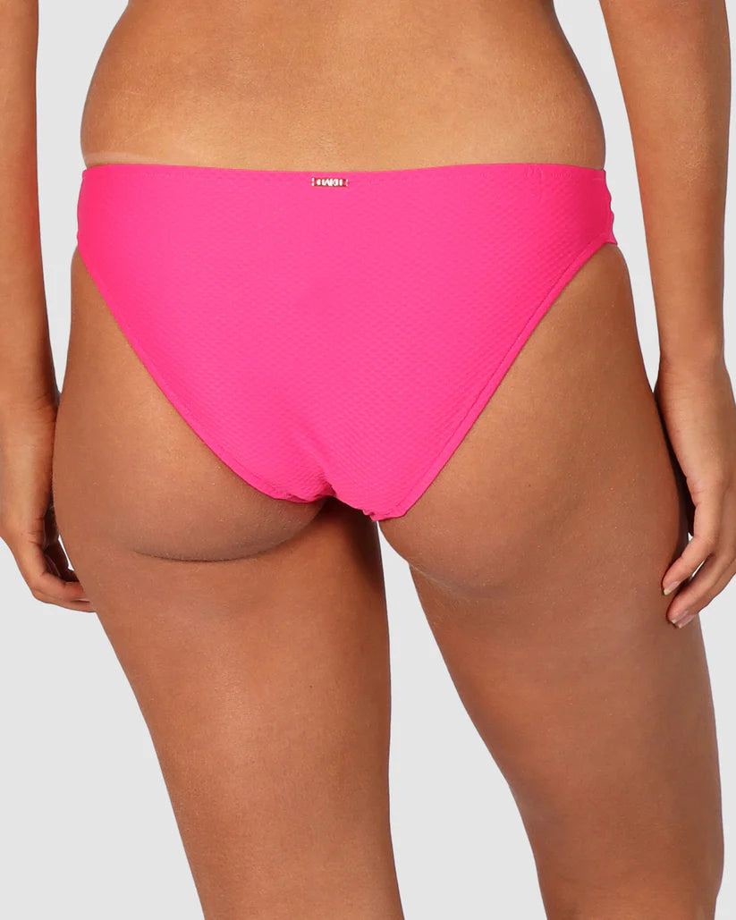 Rococco Twin Strap Hipster Bikini Bottom in Dragonfruit