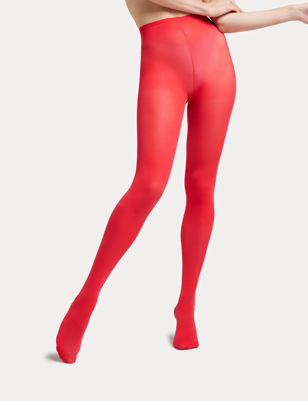 Luscious Red 50D Opaque Coloured Tight