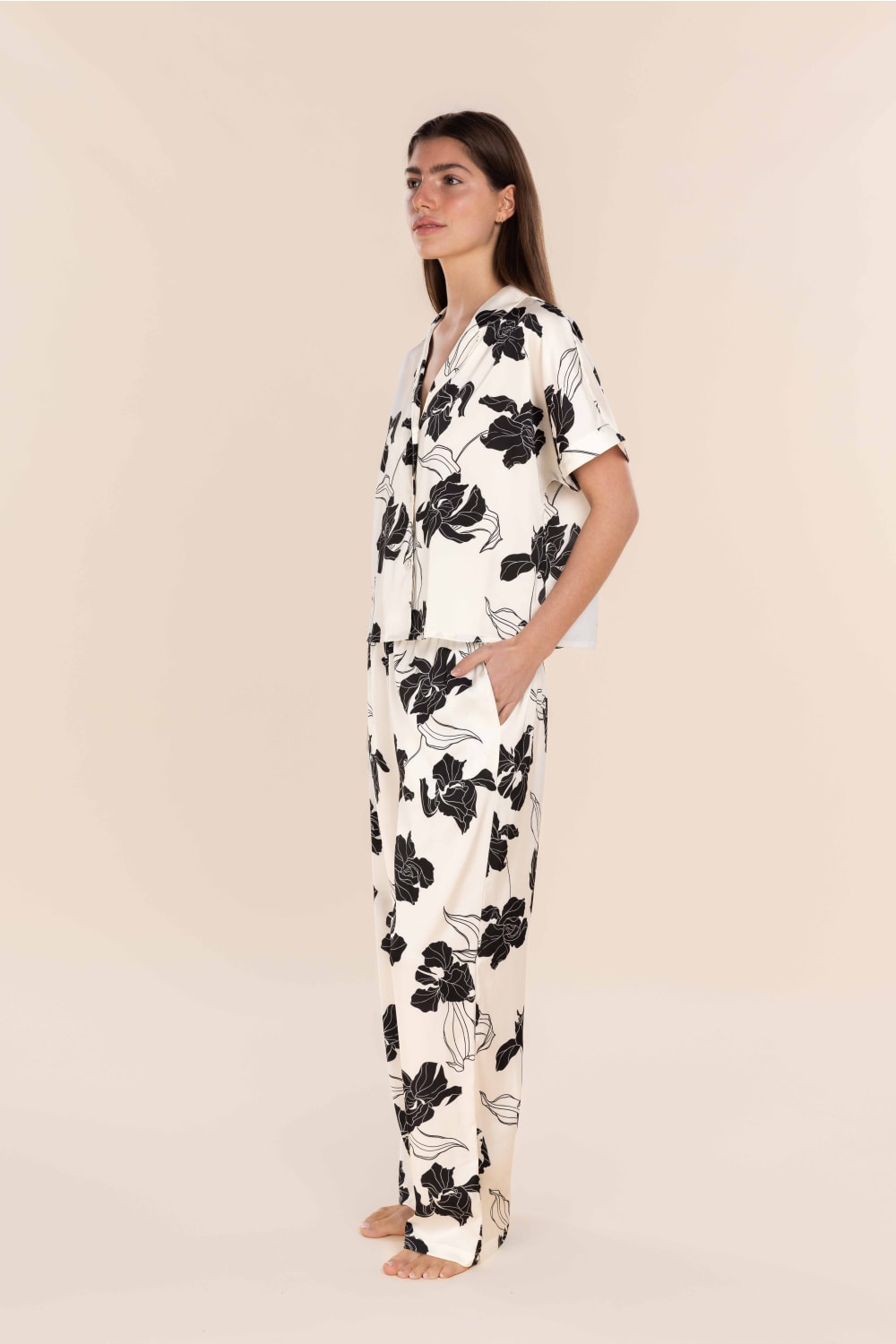 Wren Recycled Silky Satin Floral PJ