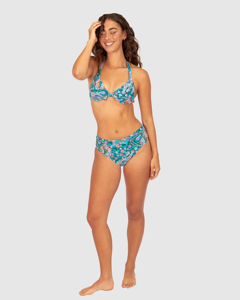 South Beach B-D Retro Halter Bikini Top