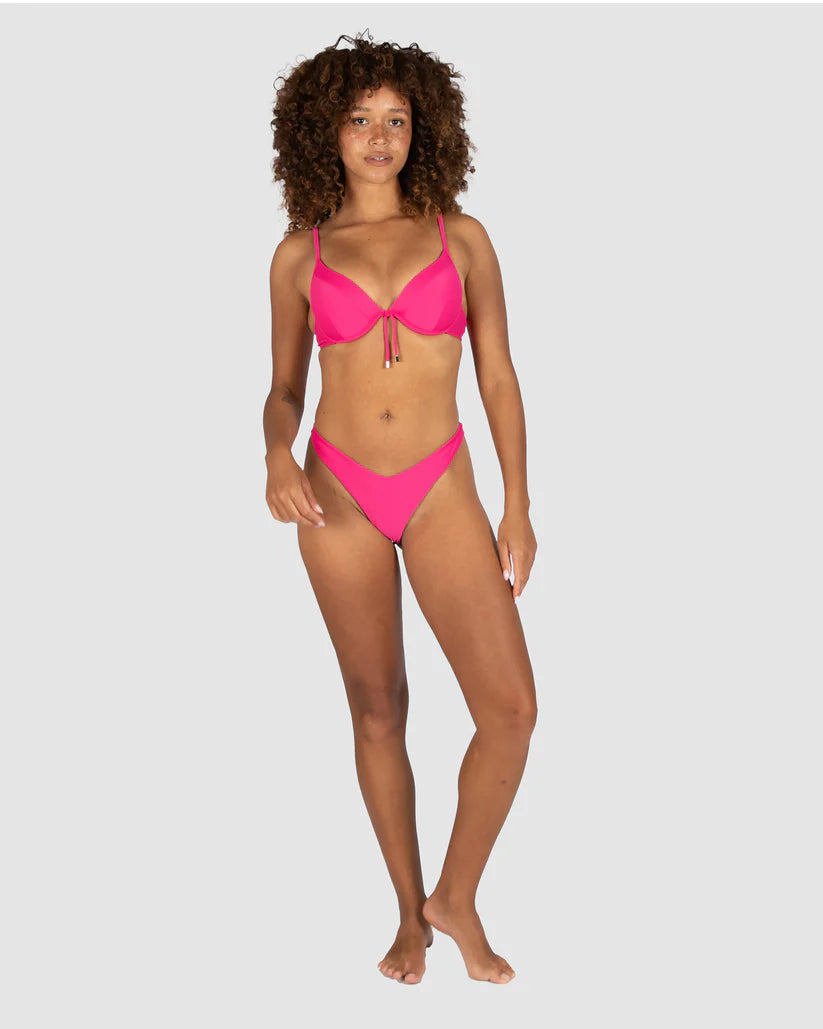 Rococco Booster Bikini Bra Top in Dragonfruit