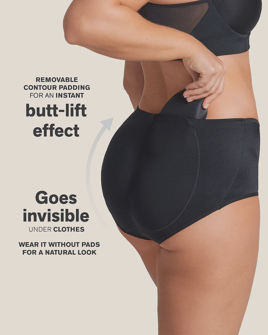 Magic Instant Butt Lift Padded Panty in Black