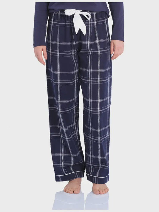 Evening Check Flannelette Cotton Pyjama Pants