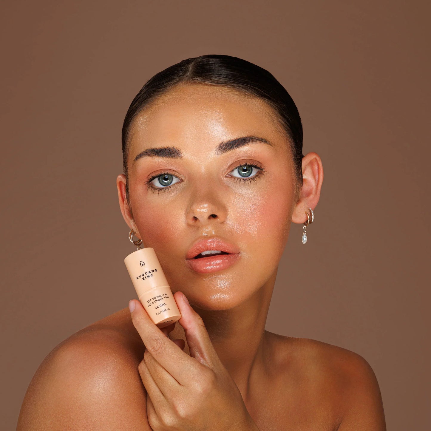 SPF 50 Natural Lip & Cheek Tint in Coral