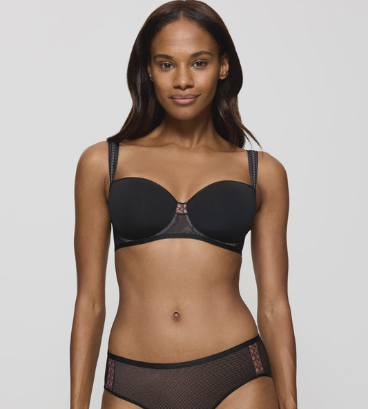 Palina Cosmic Heartbeat Style Lab Wired Padded Bra in Black