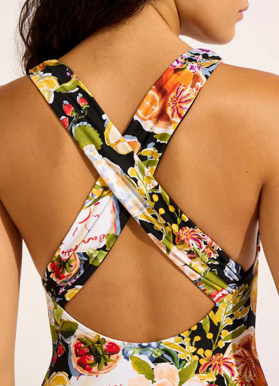 Riviera Coast V Neck One Piece Swimsuit