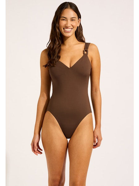 Seafolly Collective DD One Piece in Dark Chocolate