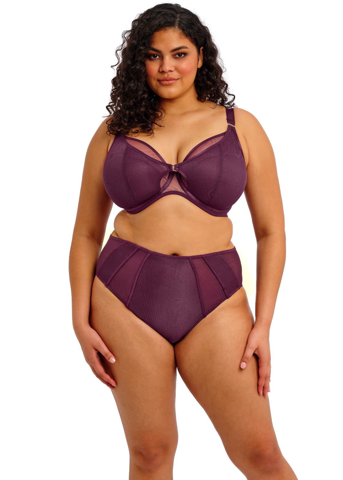 Kintai Plunge Bra in Blackberry